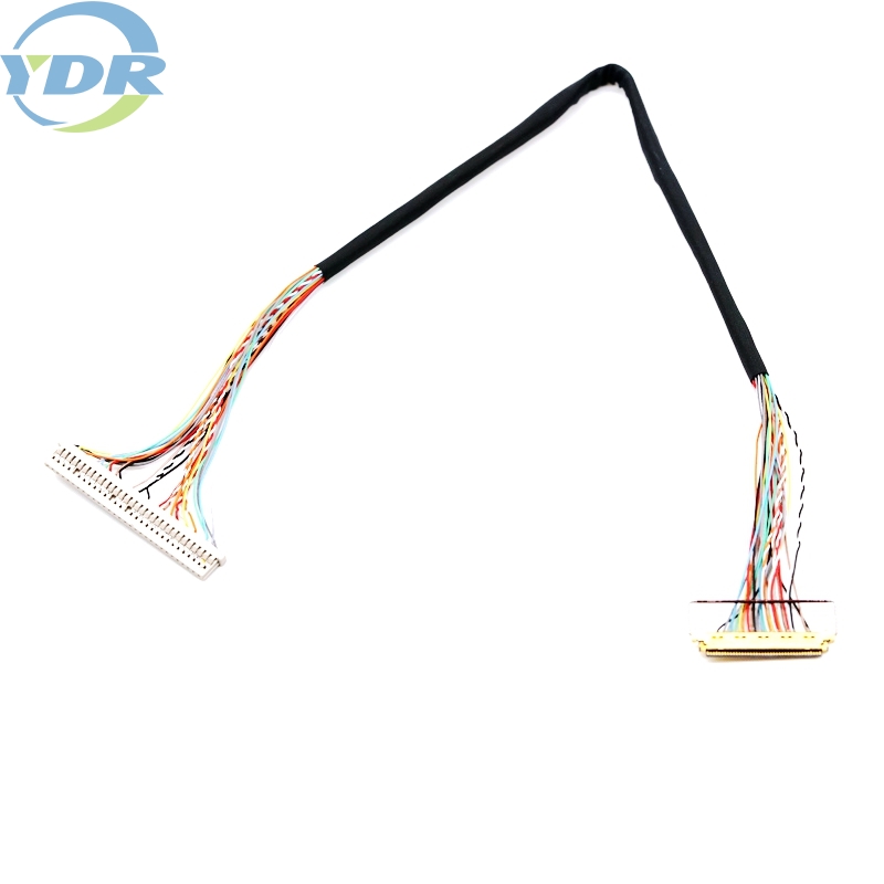 DF14-30P-1.25H LVDS LCD స్క్రీన్ డిస్‌ప్లే కేబుల్ 30Pin ట్విస్టెడ్ పెయిర్ కోసం TV కంప్యూటర్ అనుకూలీకరించబడింది
