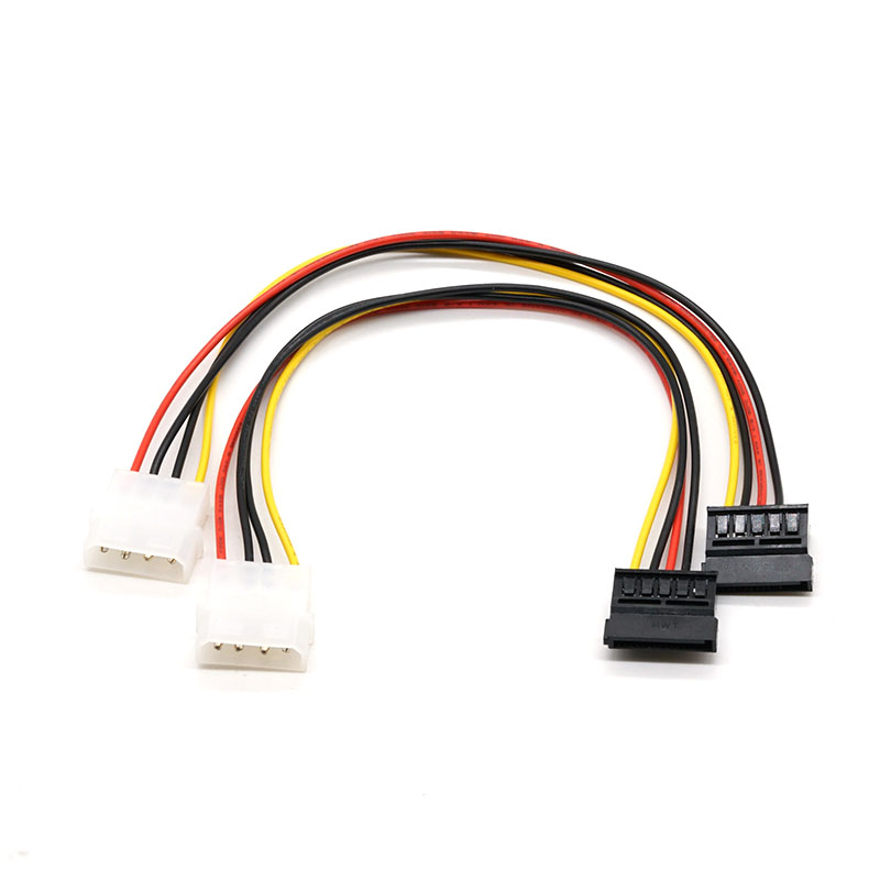 Molex 5.08 Sata కేబుల్ నుండి కంప్యూటర్ హార్డ్ డిస్క్ కేబుల్ 18AWG 500mm